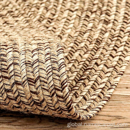 Mechanized Jute Rug Indoor outdoor jute carpet rug floor mat Supplier